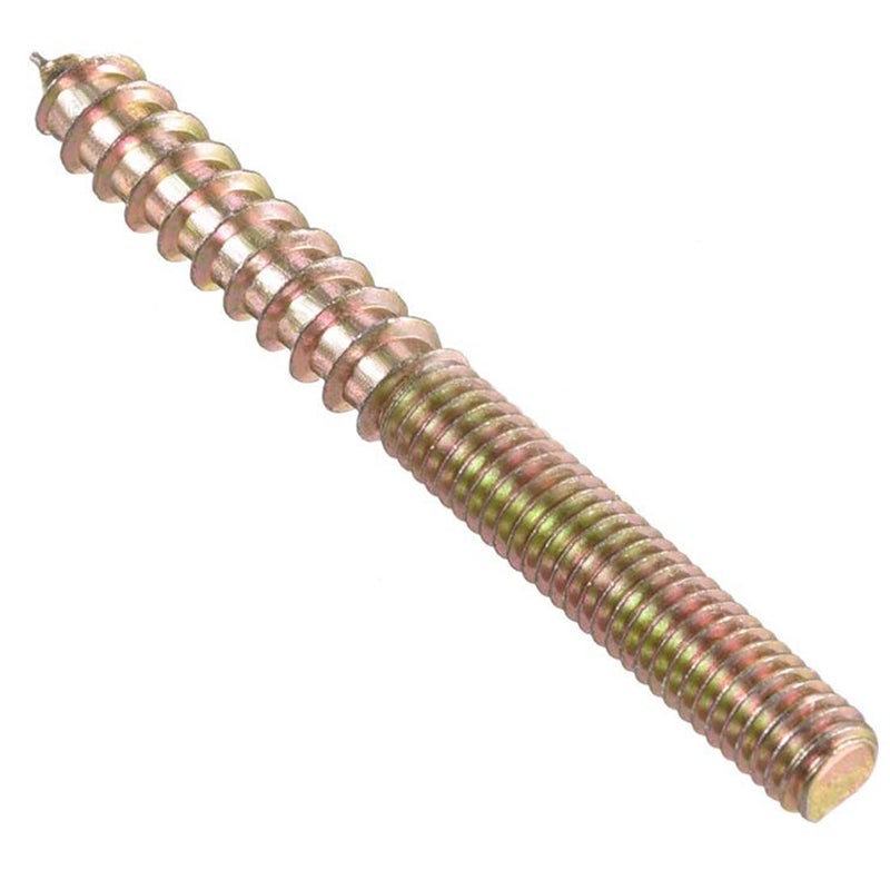 TOP-VIGOR 20Pcs M6x60mm Hanger Bolts, Double Headed Bolts Self Tapping Screw, Double Ended Dowel Screws, Screw Dowels Hanger, Threaded Lag Wood Screws and Machine Bolts for Wood Joint Furniture - Image 3